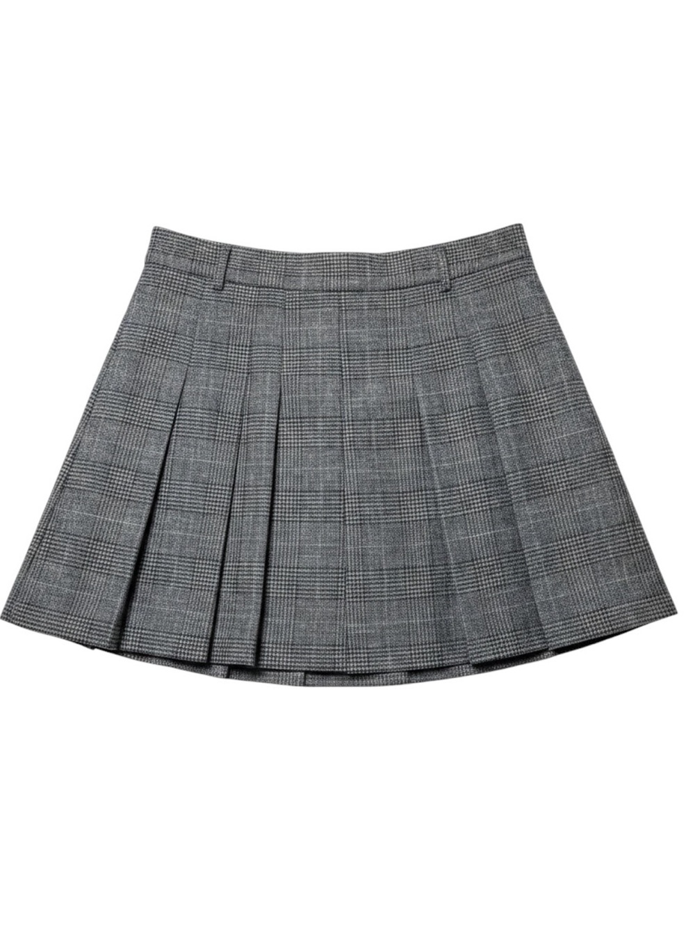 Banana Republic Blue Gray Plaid Pleated Skirt Preppy Academia Mini Skirt Size 12